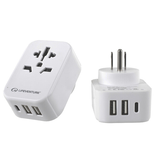 Lifeventure Travel Adapter with USB and USB-C