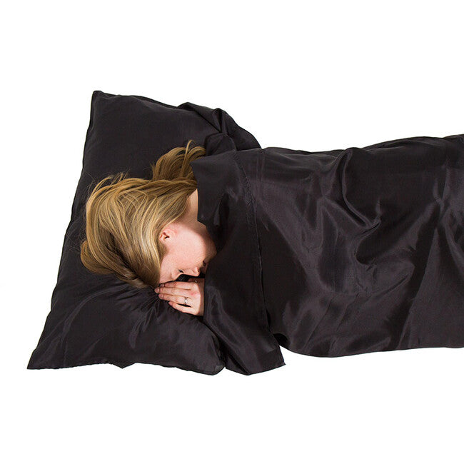 Lifeventure Silk Ultimate Sleeping Bag Liner Mummy, Black
