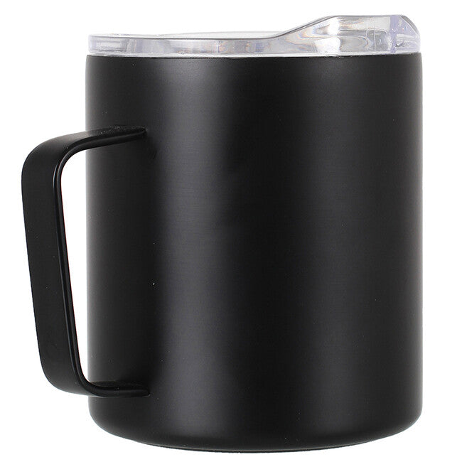 Lifeventure Outdoorový nerezový hrnček s viečkom Insulated Mountain Mug 350 ml, čierna