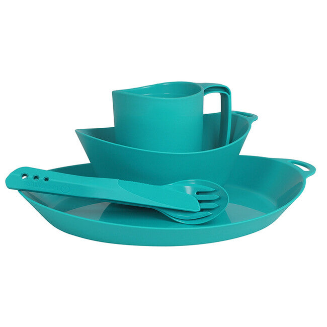 Lifeventure Ellipse Plastic Dinnerware Set 4 pcs, Teal
