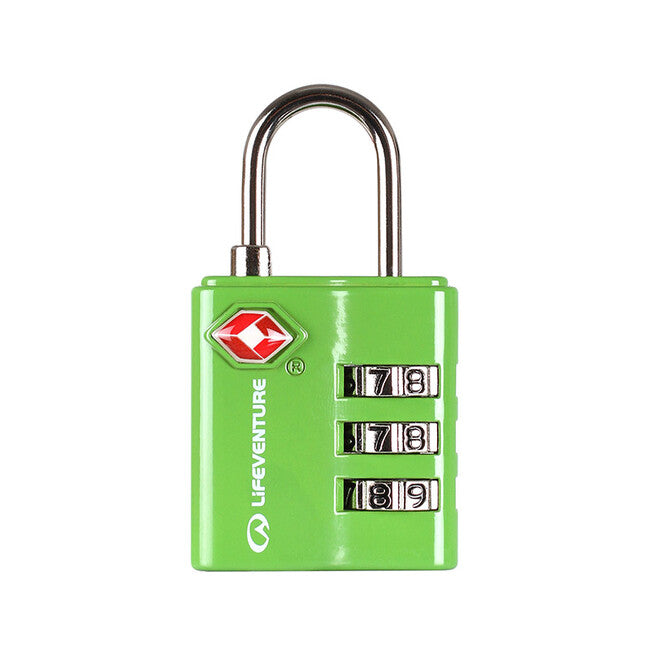 Lifeventure TSA Three-Combination Lock, Green