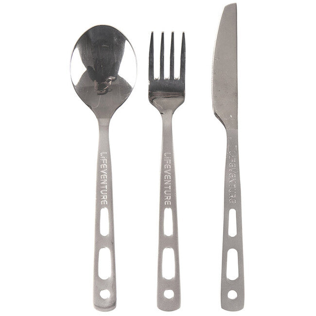 Lifeventure Tourist Cutlery Set Knife Fork Spoon Set - Basic