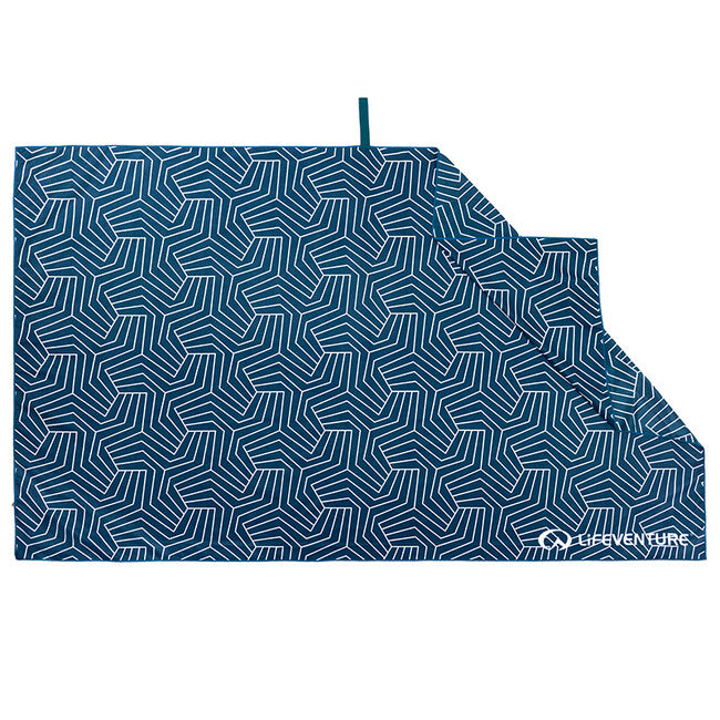 Lifeventure Printed SoftFibre Trek Towel Giant, Navy Blue