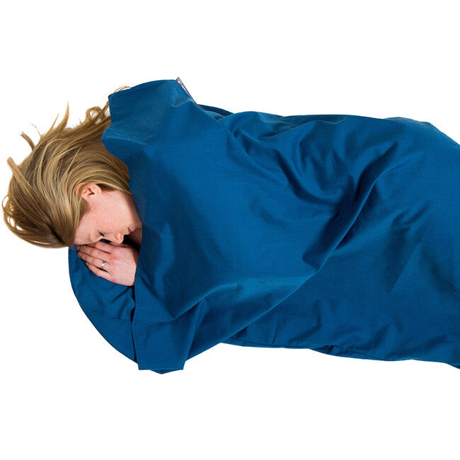 Lifeventure Polycotton Sleeping Bag Liner, Navy Blue
