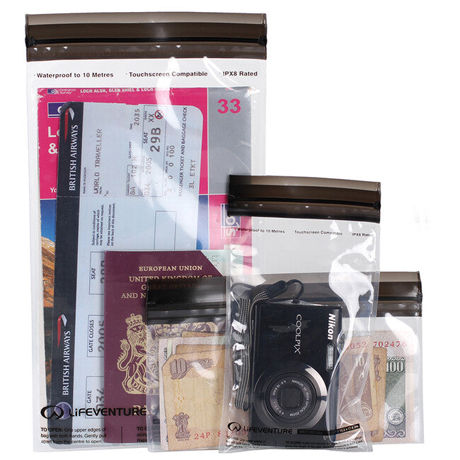 Lifeventure Waterproof Valuables Pouches, 3 pieces