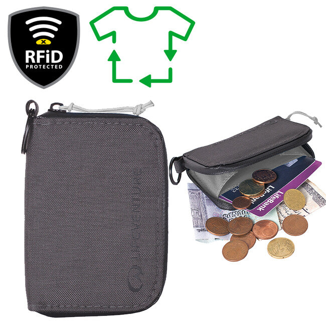 Lifeventure Vrecková peňaženka RFiD, šedá
