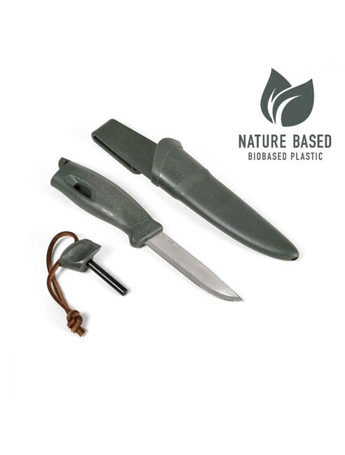LIGHT MY FIRE FireKnife BIO Knife with Fire Starter, Green