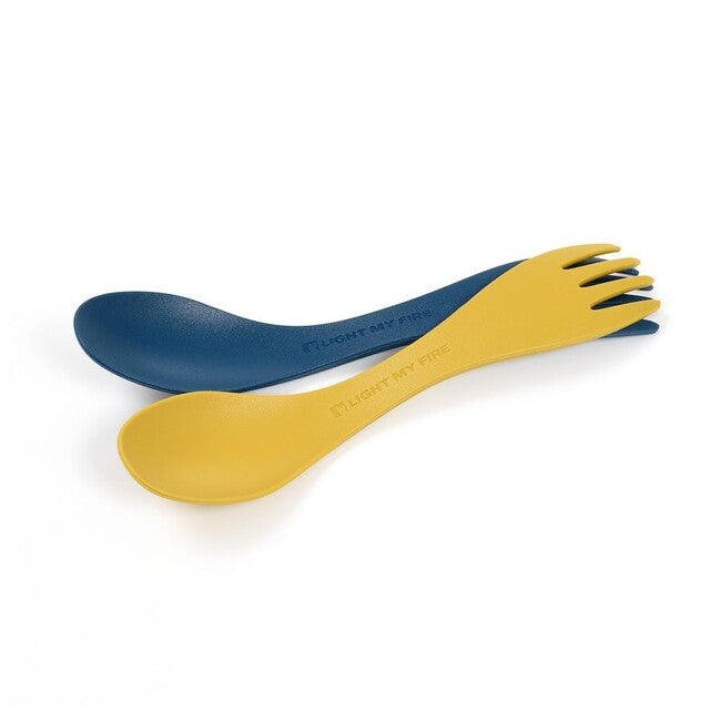 LIGHT MY FIRE Multifunctional Spork Little 2pcs, Blue/Pink