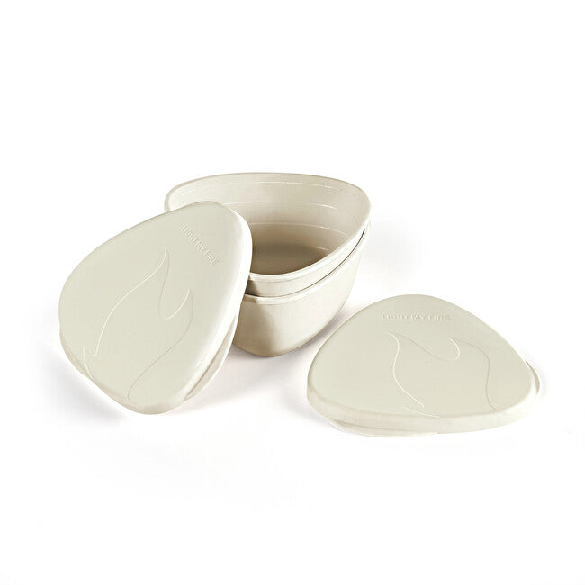 LIGHT MY FIRE SnapBox Original Food Container Set 2pcs, Cream
