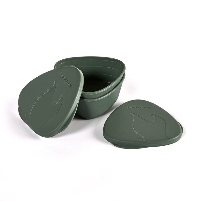 LIGHT MY FIRE SnapBox Lunch Box Original 2pcs, Green