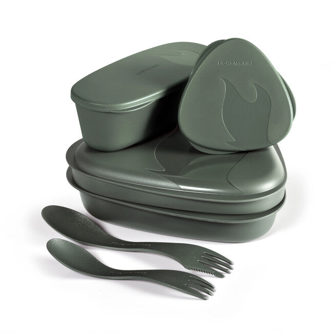 LIGHT MY FIRE LunchKit 2.0 Dining Set, Green