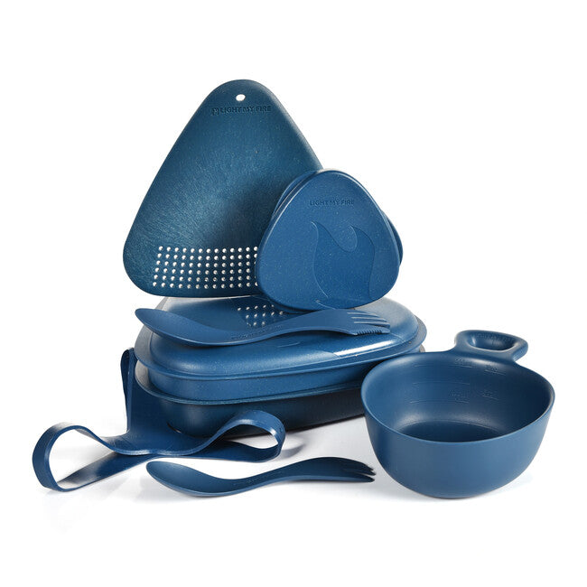 LIGHT MY FIRE Outdoor MealKit 2.0 Dinnerware Set, Blue