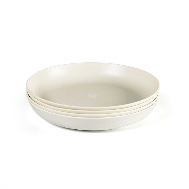 LIGHT MY FIRE BIO Plastic Plates Set RamenPlate 4pcs, Cream