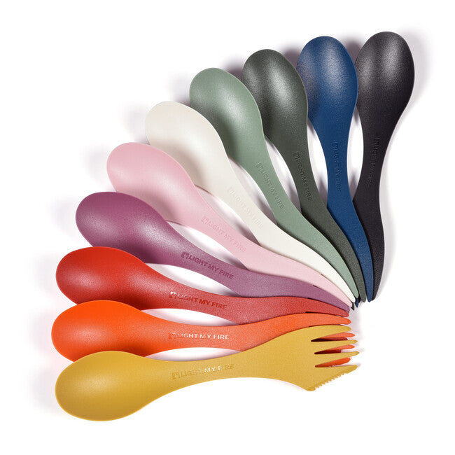 Light My Fire Spork Original Multifunction Spoon Set, 10-Piece, Multicolor