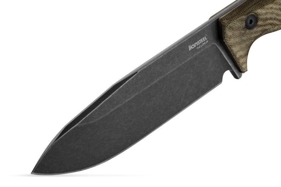 Lionsteel T6B CVG Long Dagger, CPM 3V, Micarta Handle, Black