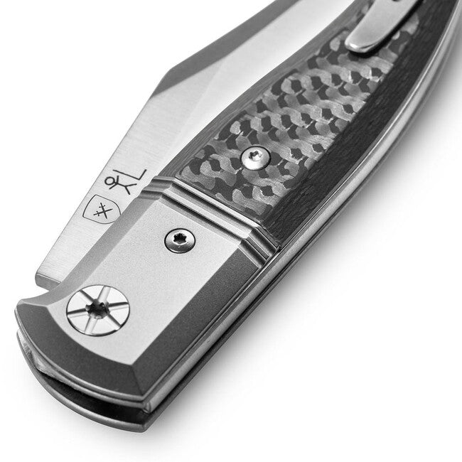 Lionsteel Gitano Folding Knife, Niolox Steel Blade, Carbon Fiber Handle