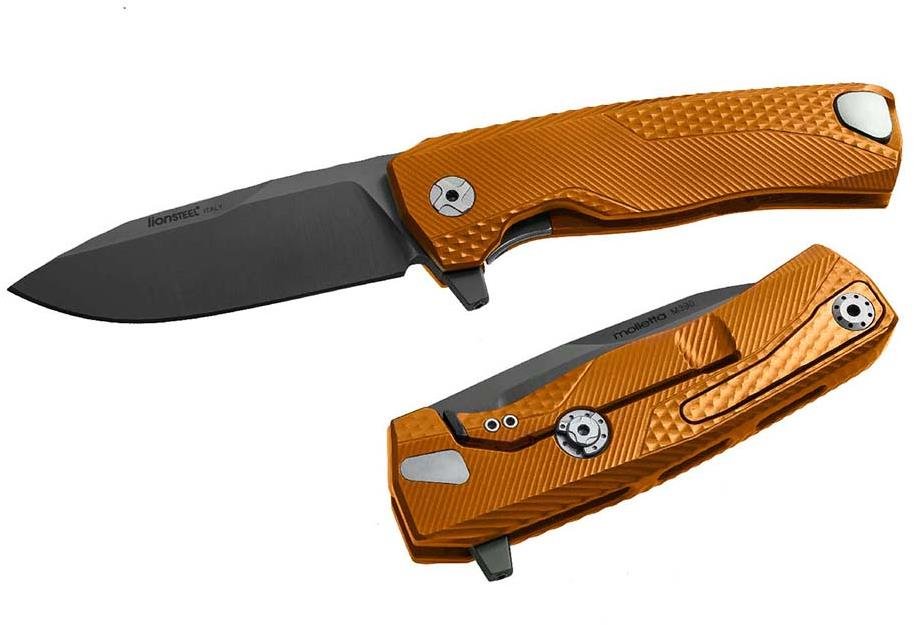 Lionsteel Luxury Folding Knife with Solid Aluminum Handle ROK A OB