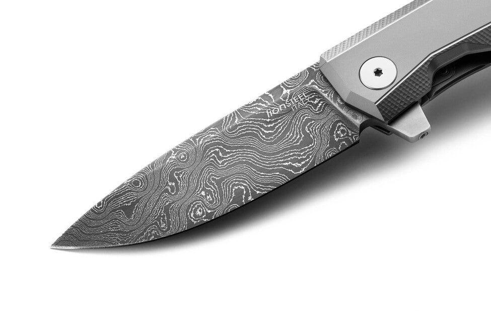 Lionsteel MYTO MT01D Luxury Folding Knife, Titanium Handle, Grey