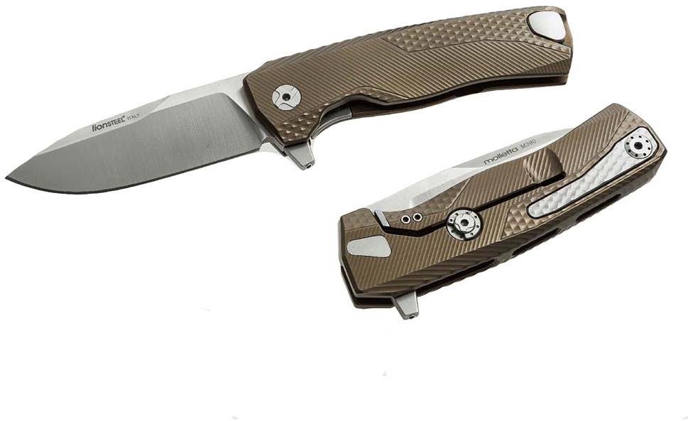 Lionsteel ROK B Luxury Pocket Knife, Titanium Handle