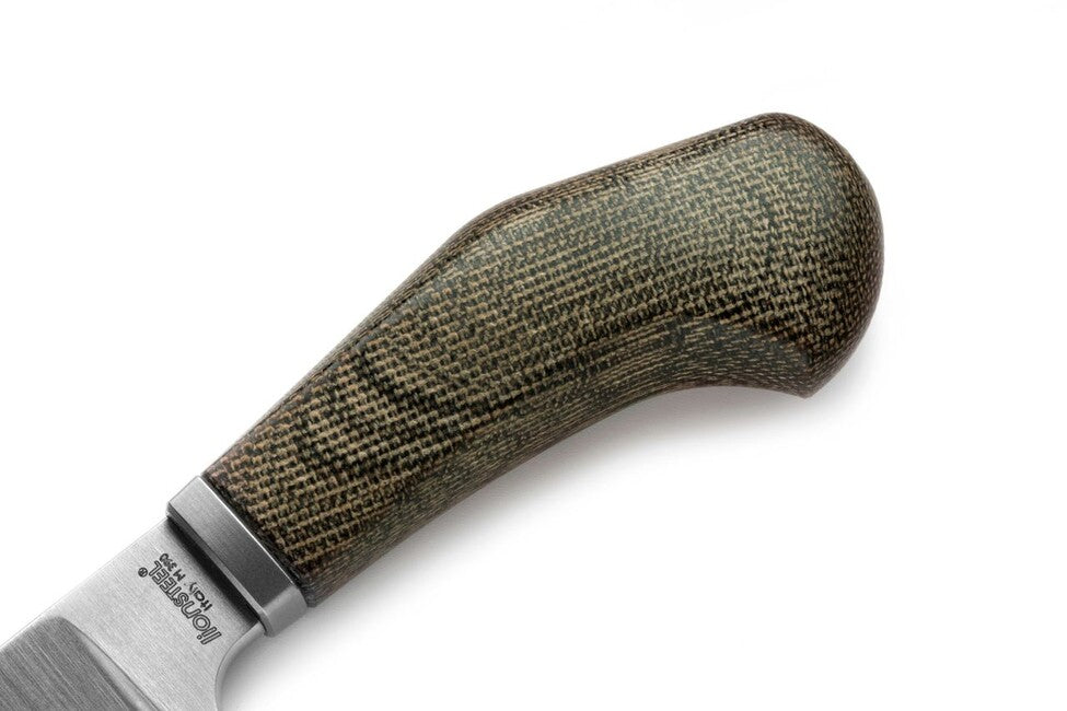 Lionsteel WILLY WL1 Fixed Blade Knife with Micarta Handle, Black