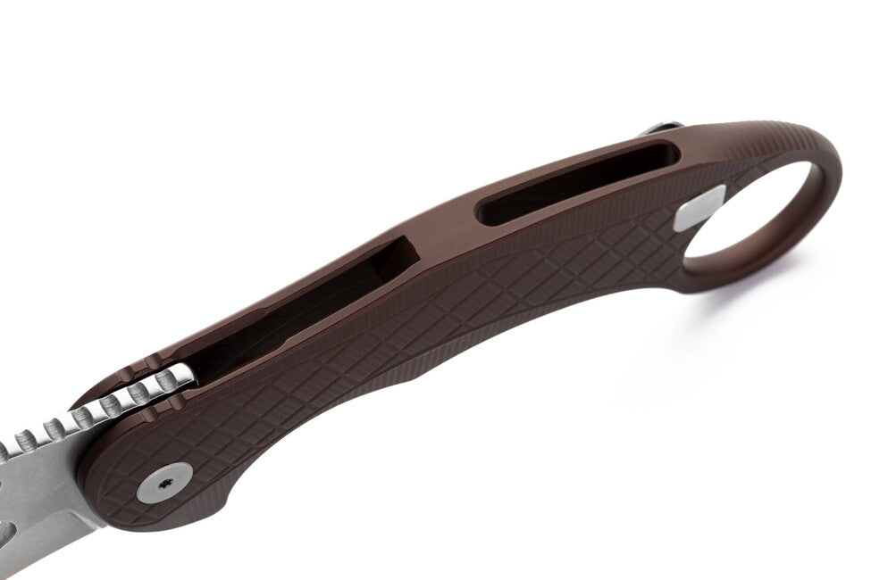 Lionsteel L.E. ONE 1 A ES Karambit Knife, Earth Brown