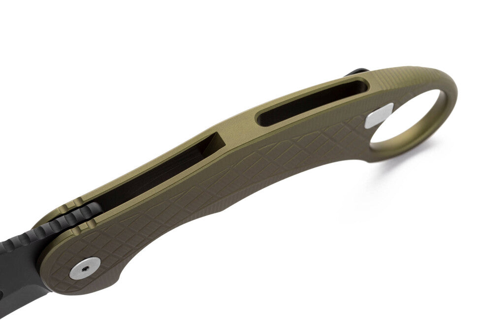 Lionsteel L.E. ONE 1 A GB Karambit Knife, Green/Chemical Black