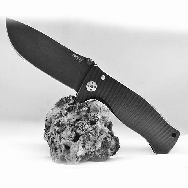 Lionsteel SR1A BB Robust Pocket Knife, Black Blade