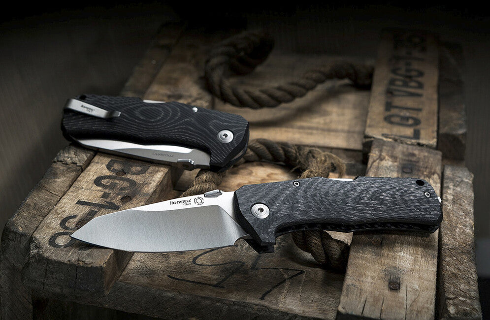Lionsteel Very Robust Folding Knife with Sleipner TM1 CS Steel Blade