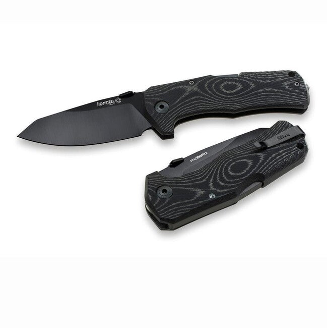 Lionsteel TM1 MB Pocket Knife, Black Blade