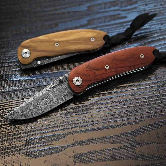 Lionsteel Pocket Knife Damascus Steel Blade 8210D UL
