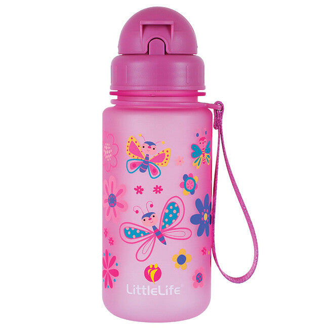 LittleLife Kids Water Bottle 400ml, Butterflies