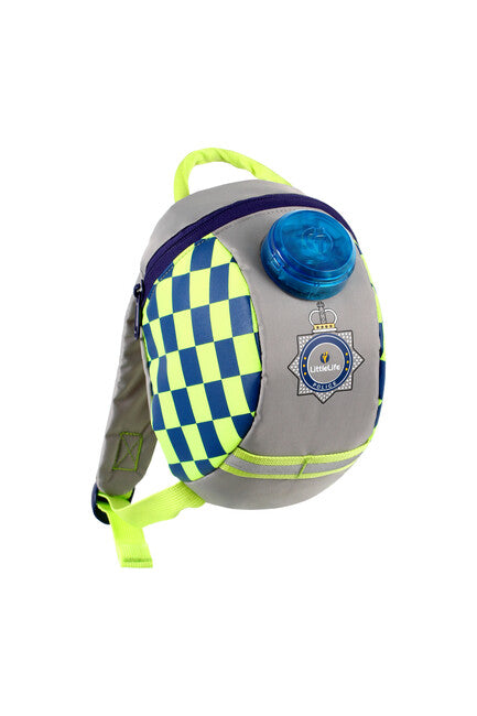 LittleLife Emergency Backpack Police 2L with Flashing Light