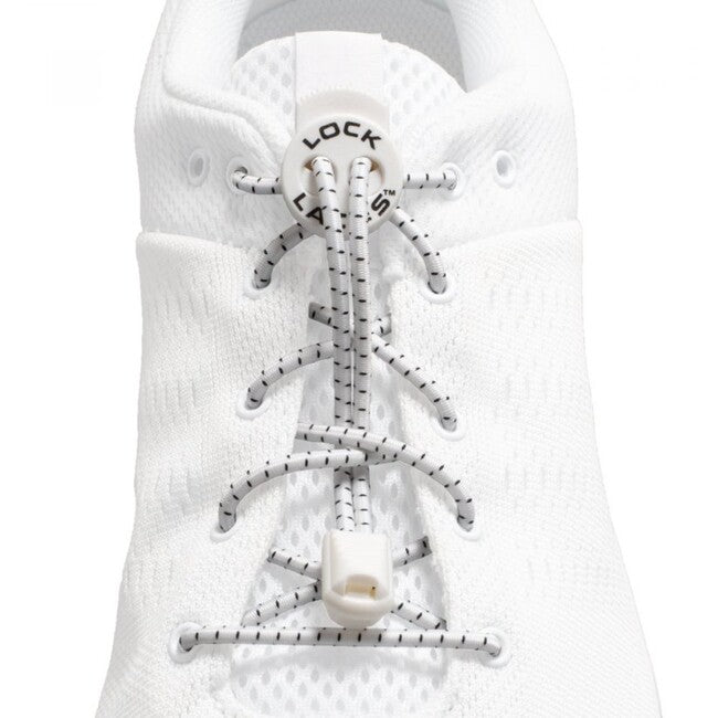 Lock Laces Shoelaces, White