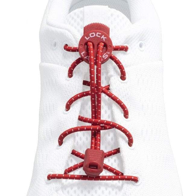 Lock Laces Shoe Laces, Red