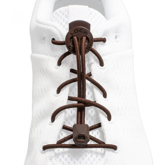 Lock Laces Shoelaces, Brown