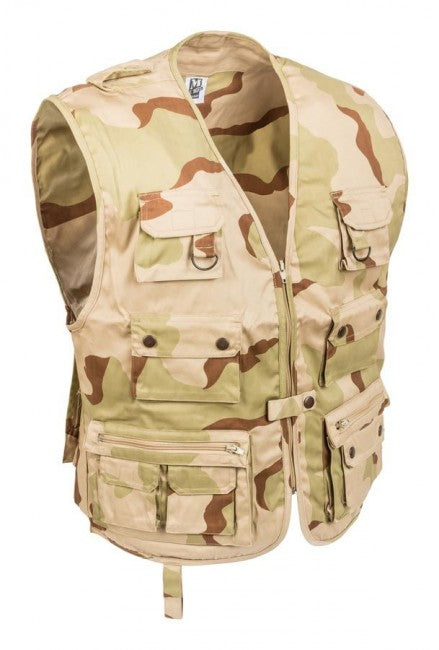 M-Tramp Safari Vest, 3-Color Desert Pattern