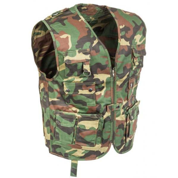 M-Tramp Safari Vest, Woodland Pattern