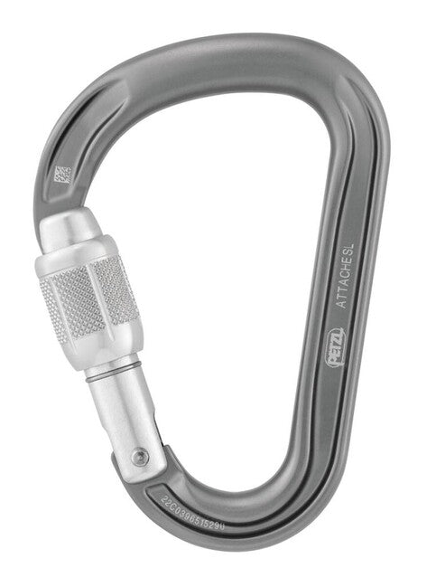 Petzl ATTACHE SCREW LOCK HMS Carabiner, Grey
