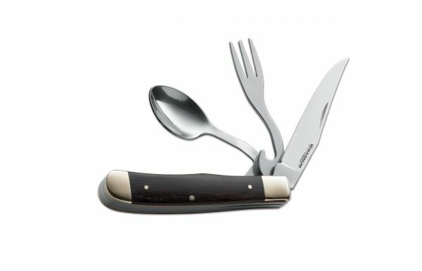 Böker Magnum Bon Appetite Folding Camping Cutlery, Pakka Wood