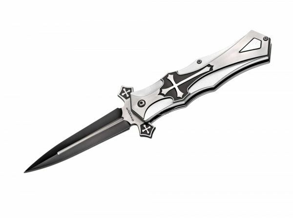 Böker Magnum Crusader Folding Knife, Black, Aluminum, 10 cm