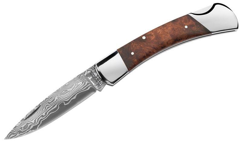 Böker Magnum Damascus Lord Pocket Knife, 9.2 cm, Damascus, Root Wood