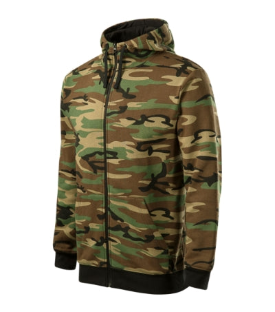 Malfini Camo Zipper Sweatshirt 300 g/m², Camouflage Brown