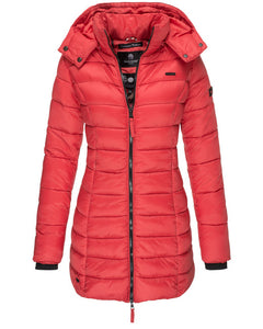 Marikoo ABENDSTERNCHEN women's quilted coat with hood, red