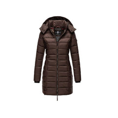 Marikoo ABENDSTERNCHEN women's quilted coat with hood, Dark choco