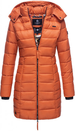 Marikoo ABENDSTERNCHEN women's quilted coat with hood, brown (rost)