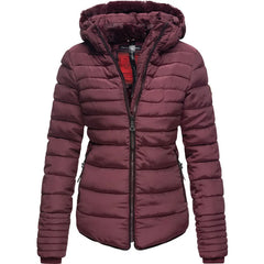 Marikoo Amber women's winter jacket with hood, Wine