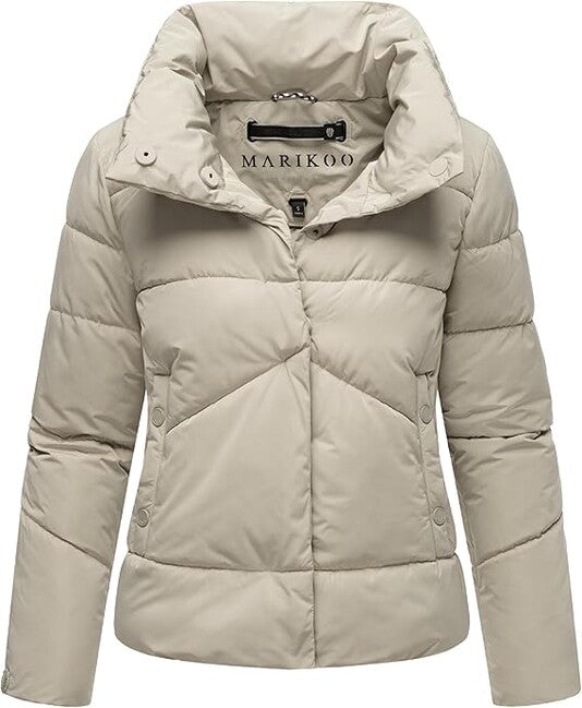 Marikoo Women's Short Winter Jacket Jalliaa, Pebble Grey