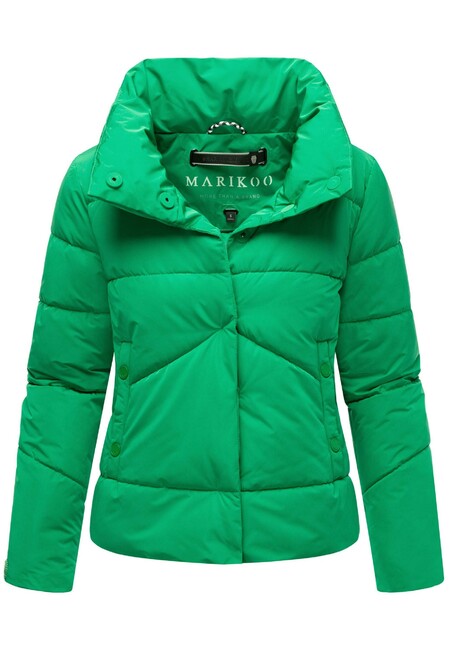 Marikoo Jalliaa Women's Short Winter Jacket with High Collar, Emerald Green