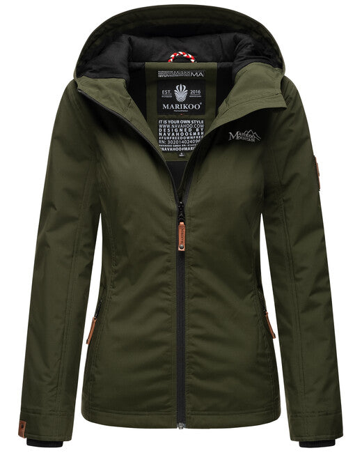 Marikoo Women's Transition Jacket with Hood, Berry