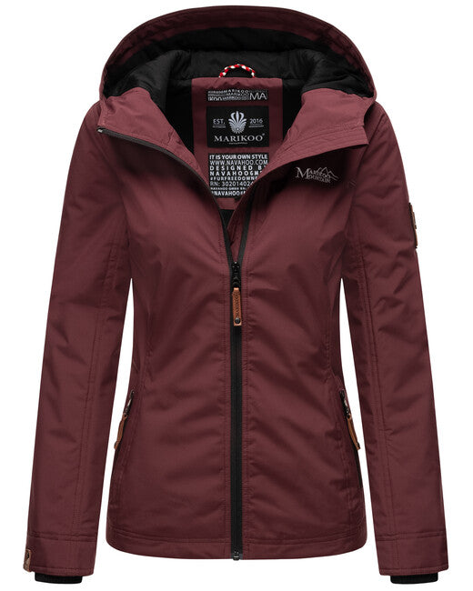 Marikoo Women's Transition Jacket with Hood, Brombeere